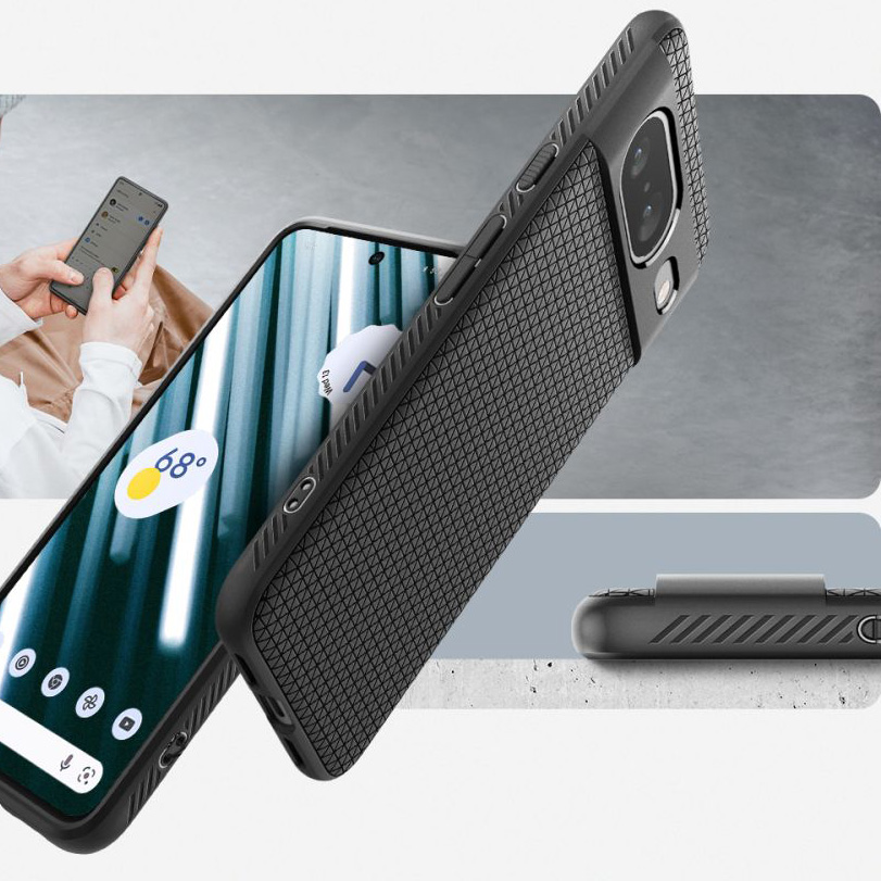 Elastyczne etui Spigen Liquid Air do Google Pixel 8, czarne.